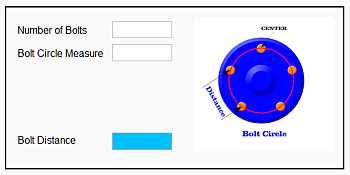 Wheel Bolt Circle Distance Calculator