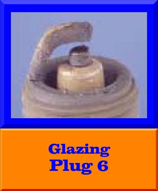 Glazing or Over Heated Spark Plug