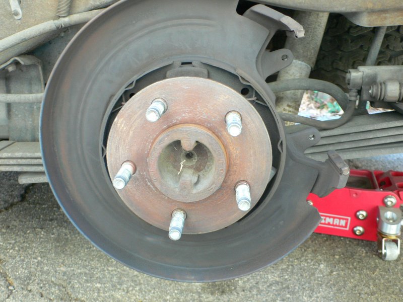 Explorer Caliper and Rotor Removed