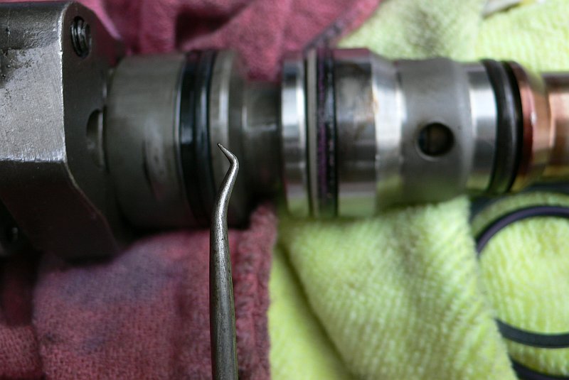 Remove Injector O-Ring with Pick