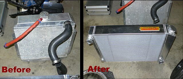 The Ripper's Fluidyne Radiators - Before and After 