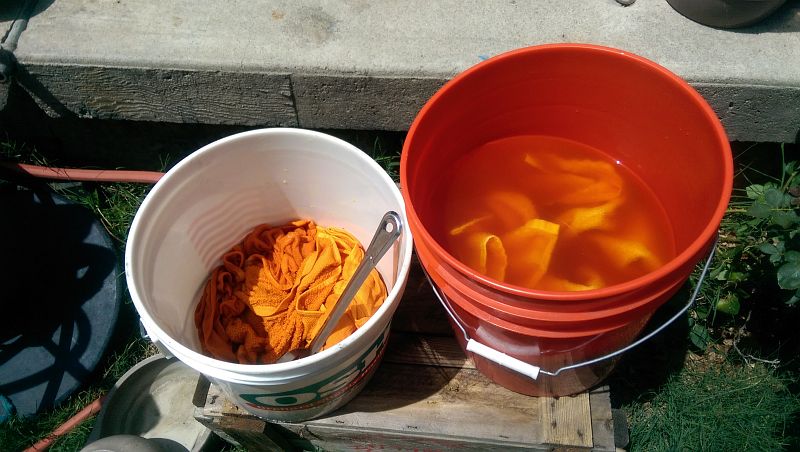 Two Buckets for Dye Job