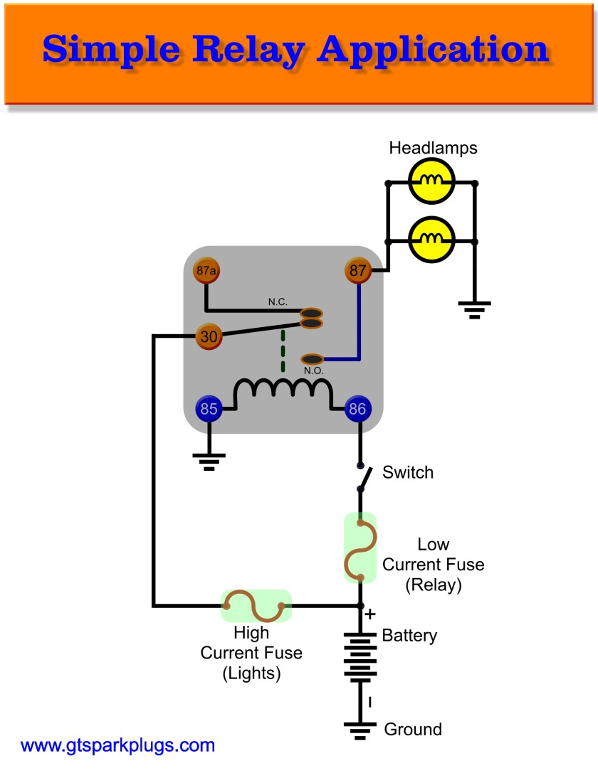 Simple Automotive Relay Connection